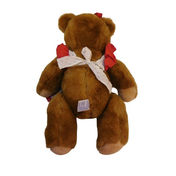 Carousel Jointed Bear 16" Plush 1983 Stuffed Animal Vintage - Picture 6 of 8